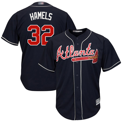 Braves #32 Cole Hamels Navy Blue New Cool Base Stitched Youth MLB Jersey